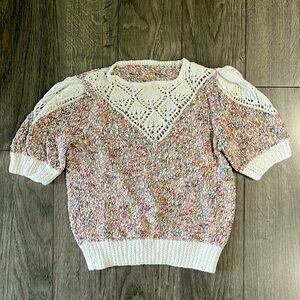 Vintage shirt with knitted details